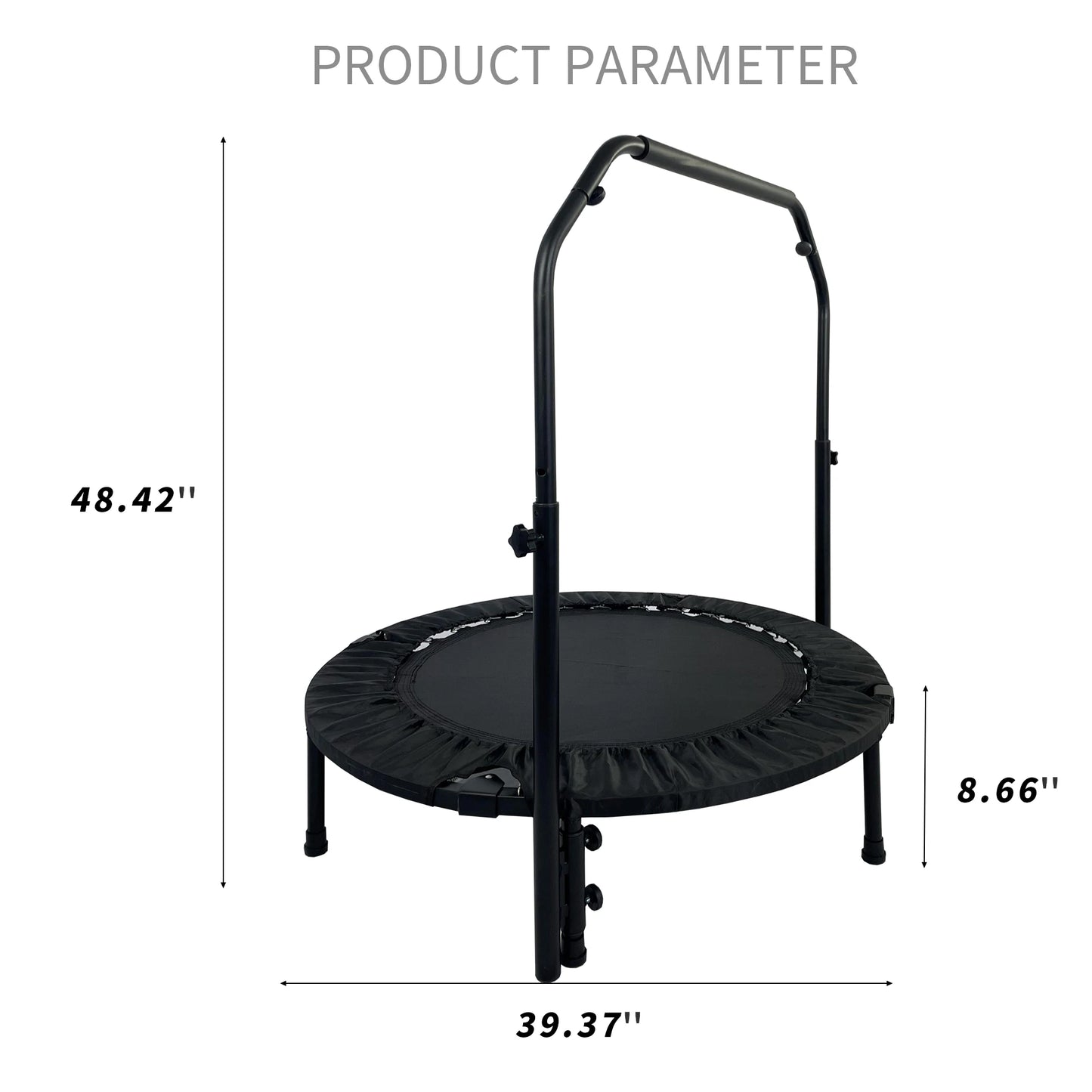 40 Inch Mini Exercise Foldable Fitness Trampoline for Adults or Kids