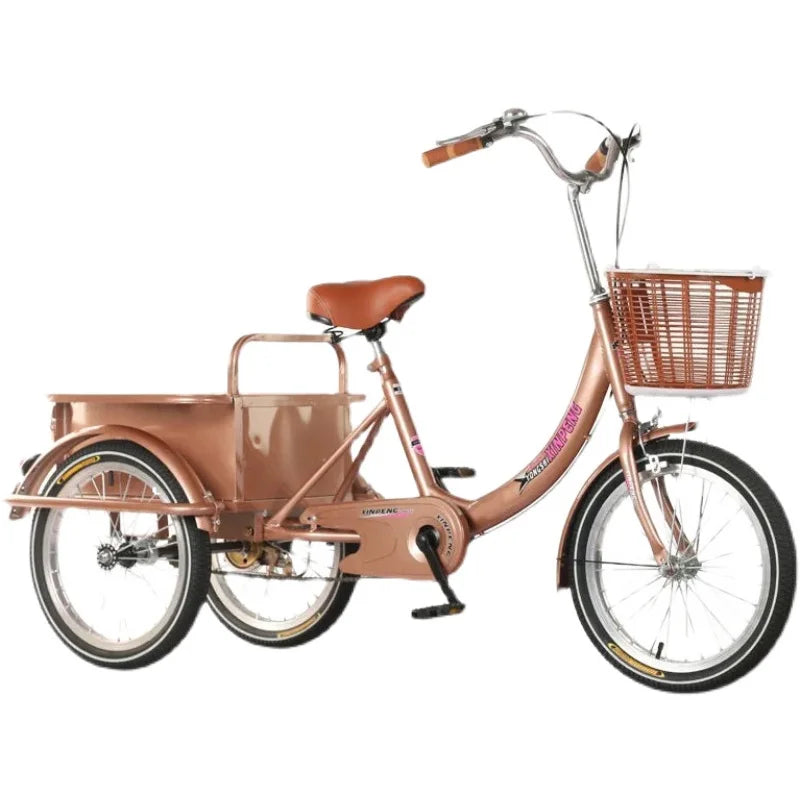 New old tricycle rickshaw scooter pedal double bike pedal bicycle adult tricycle new
