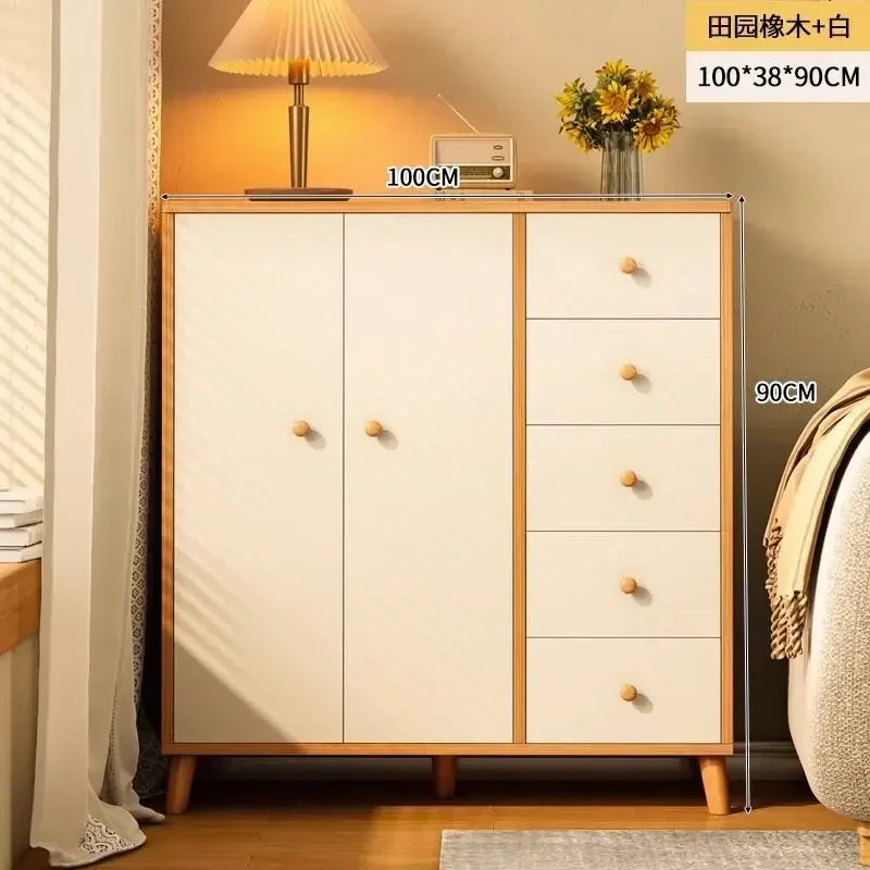 Modern Chest Cabinet Living Room Storage Locker with Drawers Sideboard Buffet Cabinet for Living and Dining Room Indoor Entryway