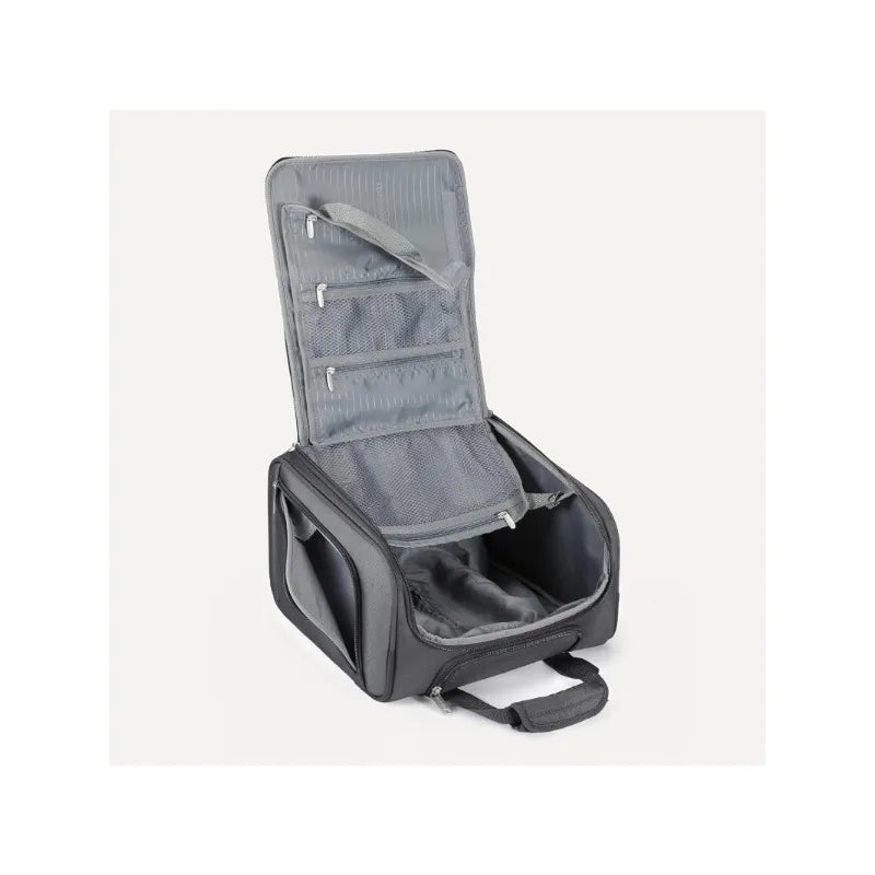 Underseat Carry-On Luggage With Wheels, 14-inch Rolling Travel Bag, Black