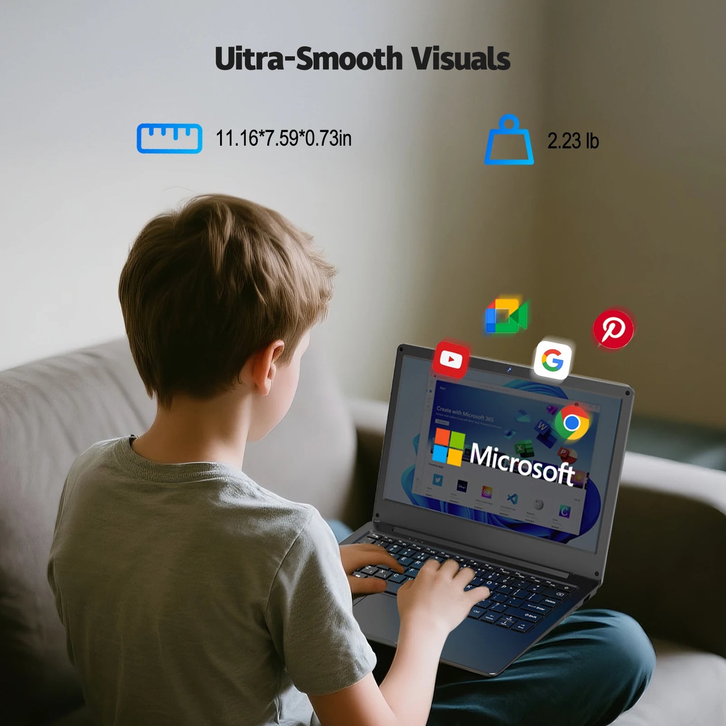 11.6inch Laptop N4000Cpu 64Gb Ddr4+64Gb Emmc Supports Ssd Expansion of 512Gb, Supports Bluetooth, Wifi, Tf Memory Card, HDMI