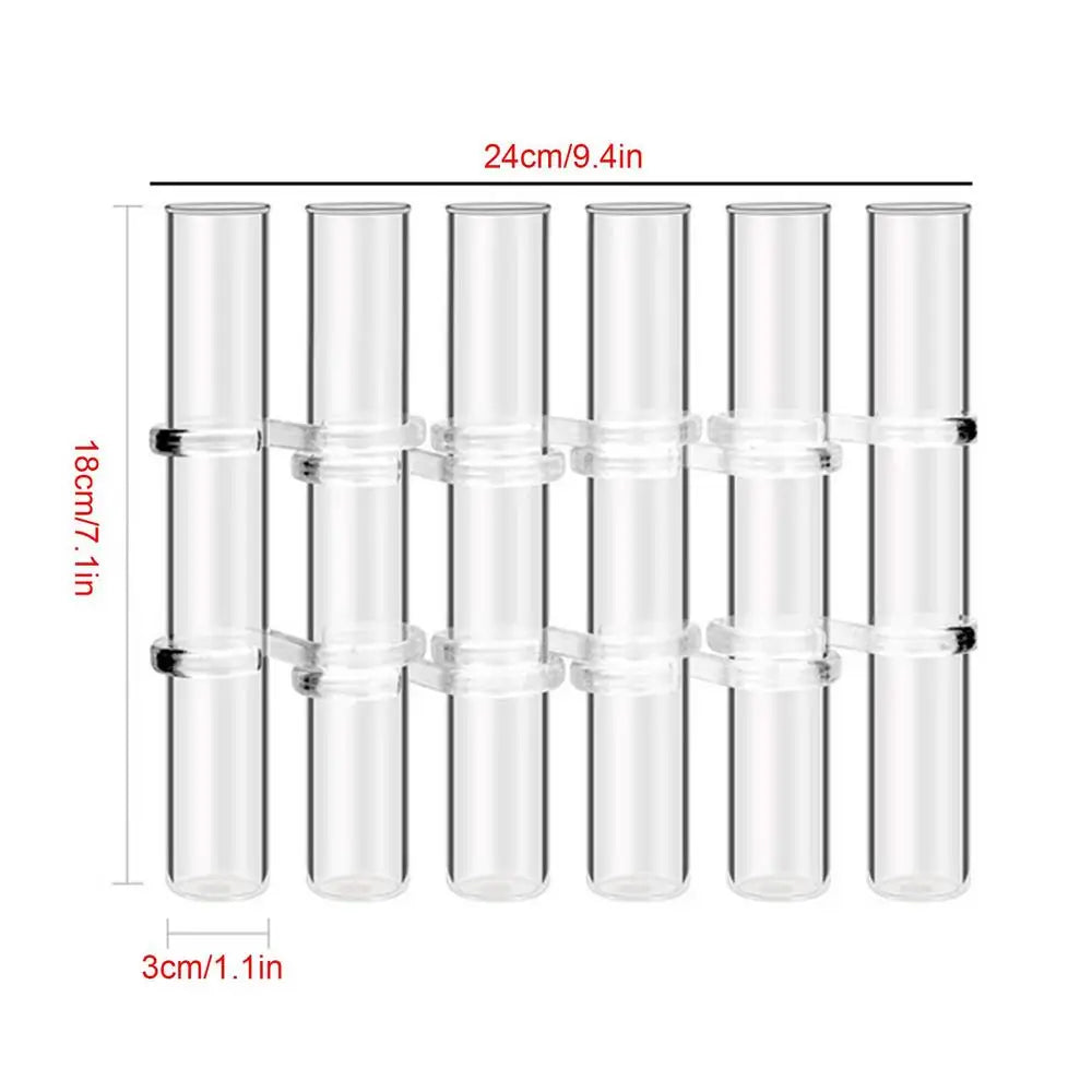 Hinged Flower Glass Vase Test Tube Creative Plant Holder Hydroponic Container Living Room Office Dining Table Floral Home Decor