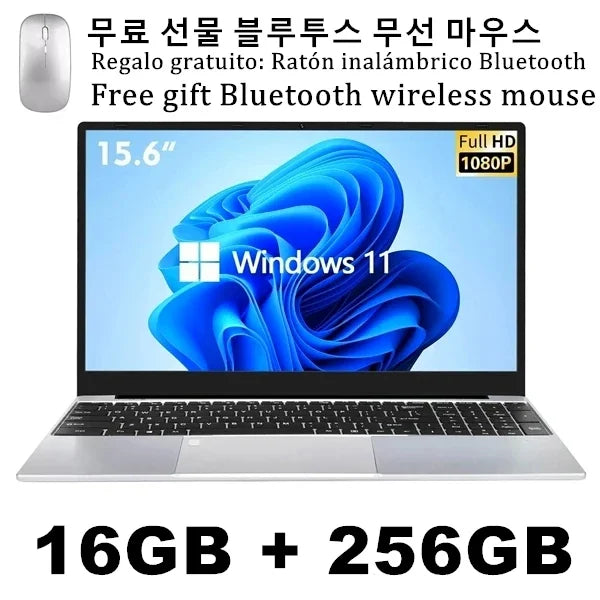 AKPAD 15.6" Laptop Computer Intel Celeron N5095 Notebook PC 8G Ram 128GB 256GB 512G SSD Office Study PC Windows 11 1080P Laptops