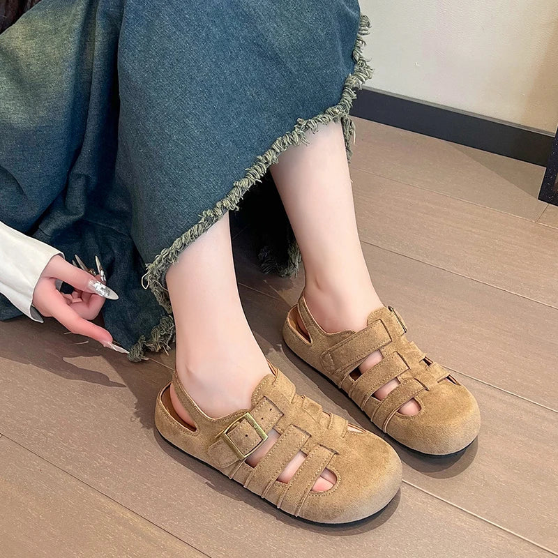 Shoes Woman 2025 Sandals Footwear Roman Platforms for Women's Trends Offers Comfortable Pink Mules Sandal Barefoot Summer Flats