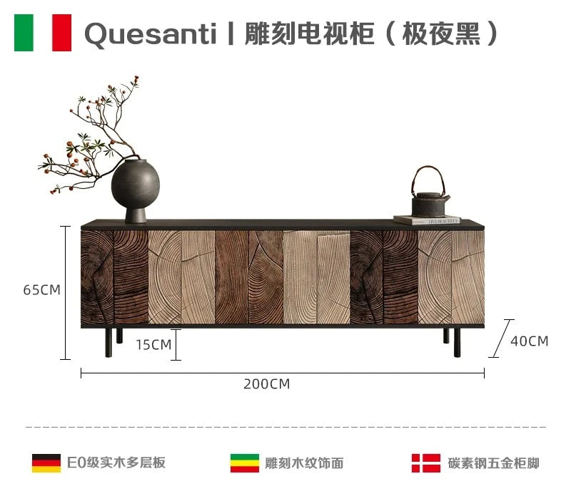 Italian light luxury TV cabinet living room home storage locker