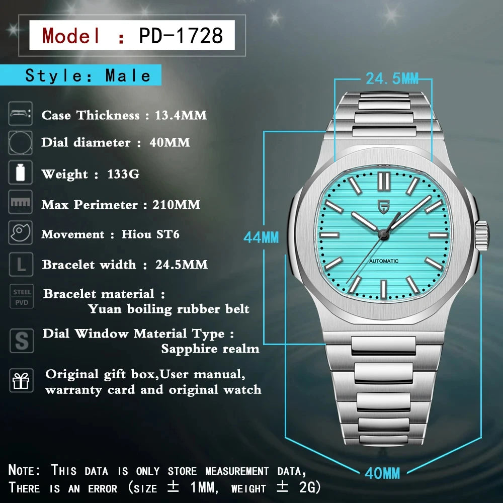 2025 New PAGANI DESIGN 40MM Men's Watches Luxury Automatic Watch For Men Mechanical Wristwatches Sapphire Mirror Men Gift Clock