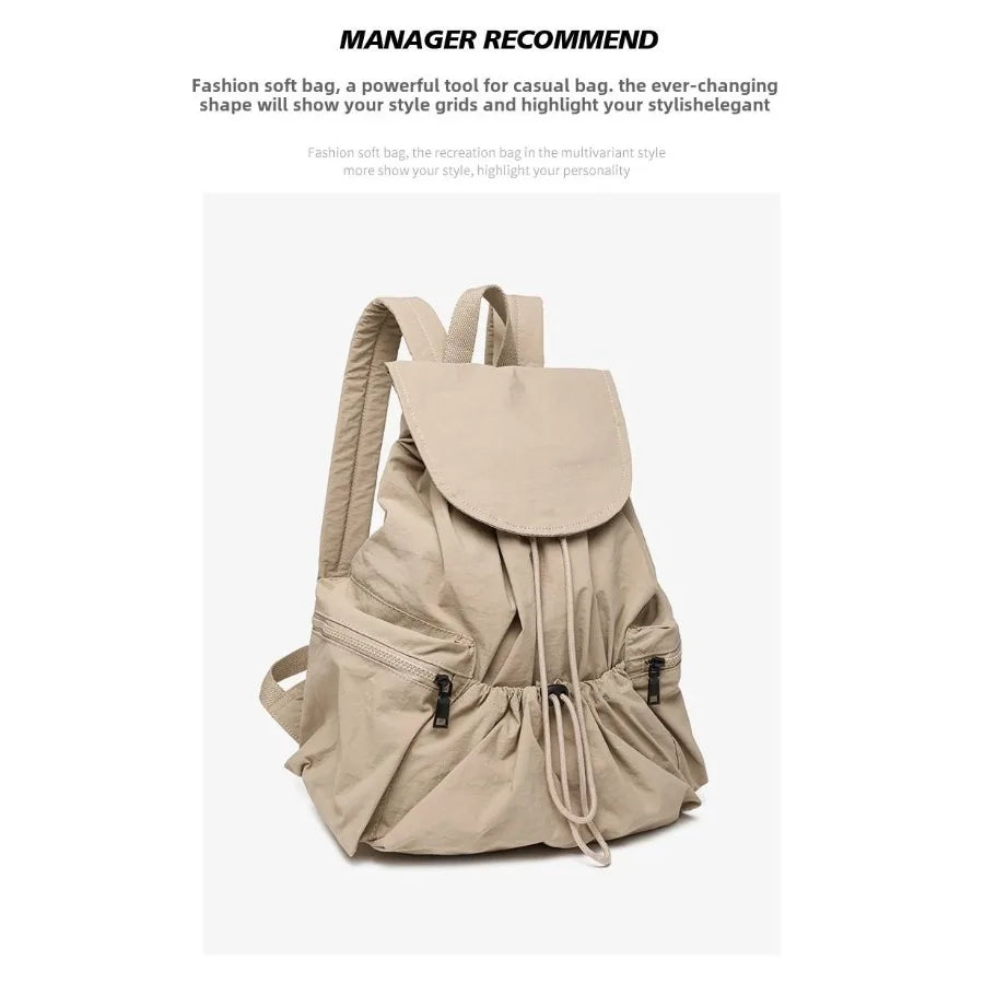 New Korean niche largecapacity lightweight nylon cloth shoulder bag girls casual travel commuting college students backpacks