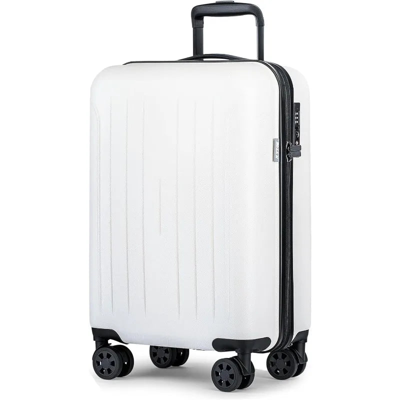 Pink Carry On Luggage 22x14x9 Airline Approved, 20 Inch Hardside Suitcases With Wheels, Hard Shell Suitcase With TSA Lock