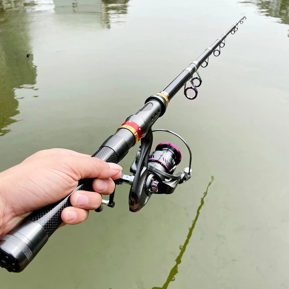 SPINNING REEL ROD SET 5.2:1 Gear Ratio Sea Fishing Rod Max Drag for Saltwater Sea Boat Fishing Pesca 1.8m-3.6m JIG CASTING