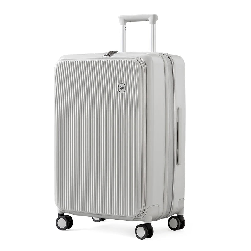 Aji Luggage Travel Suitcase New Design Side Opening Lid With 40MM Expanding Capacity Travel Suitcase 20 24 26 Inch Trolley Bag