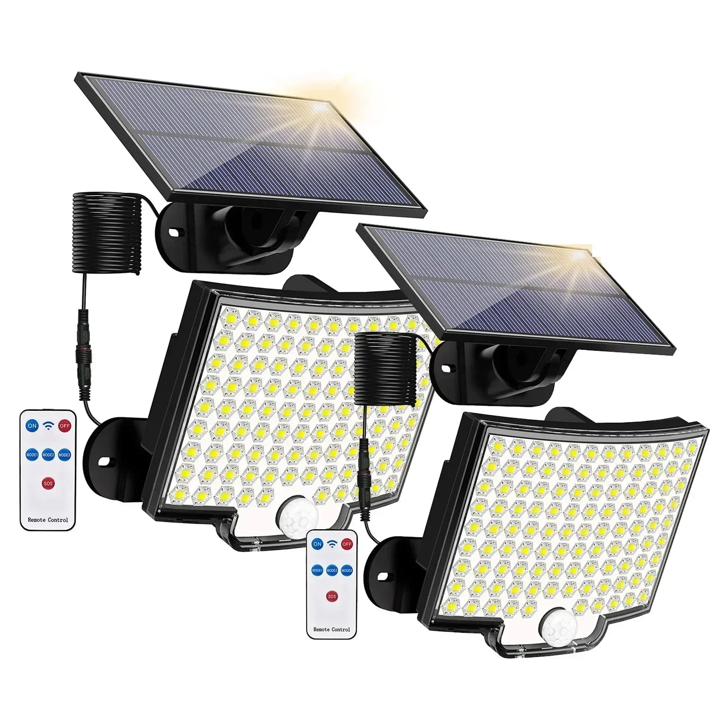 106 LED Solar Light Outdoor IP65 Waterproof Solar Street Lamp Garden Wall Lamp Super Bright Motion Sensor Light 3 Working Modes
