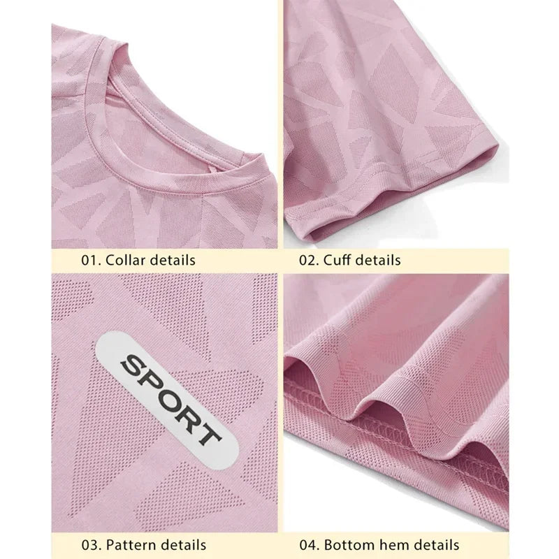 2piece Leisure Gym Set Children Quick-drying Sports Suit 4-12 Years Kids Boys Girls Outdoor Running Training