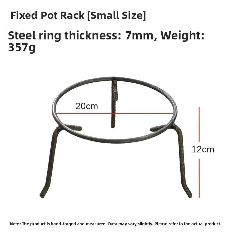 Outdoor Triangular Pot Stand Firewood Tee-legged round Kitchen Cooking Utensils Detachable BBQ ill Sta for Cam