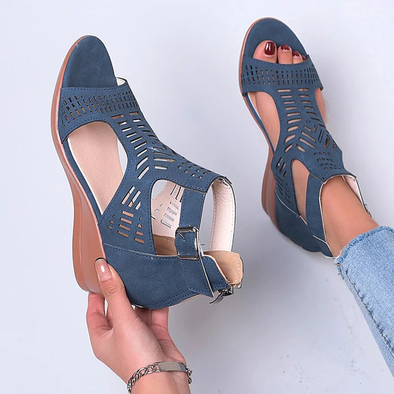 Sandals Women's High Heel Wedge Fashion Womens Shoes Comfort Luxury Sandals Women Designers Outdoor Beach Shoes 2023
