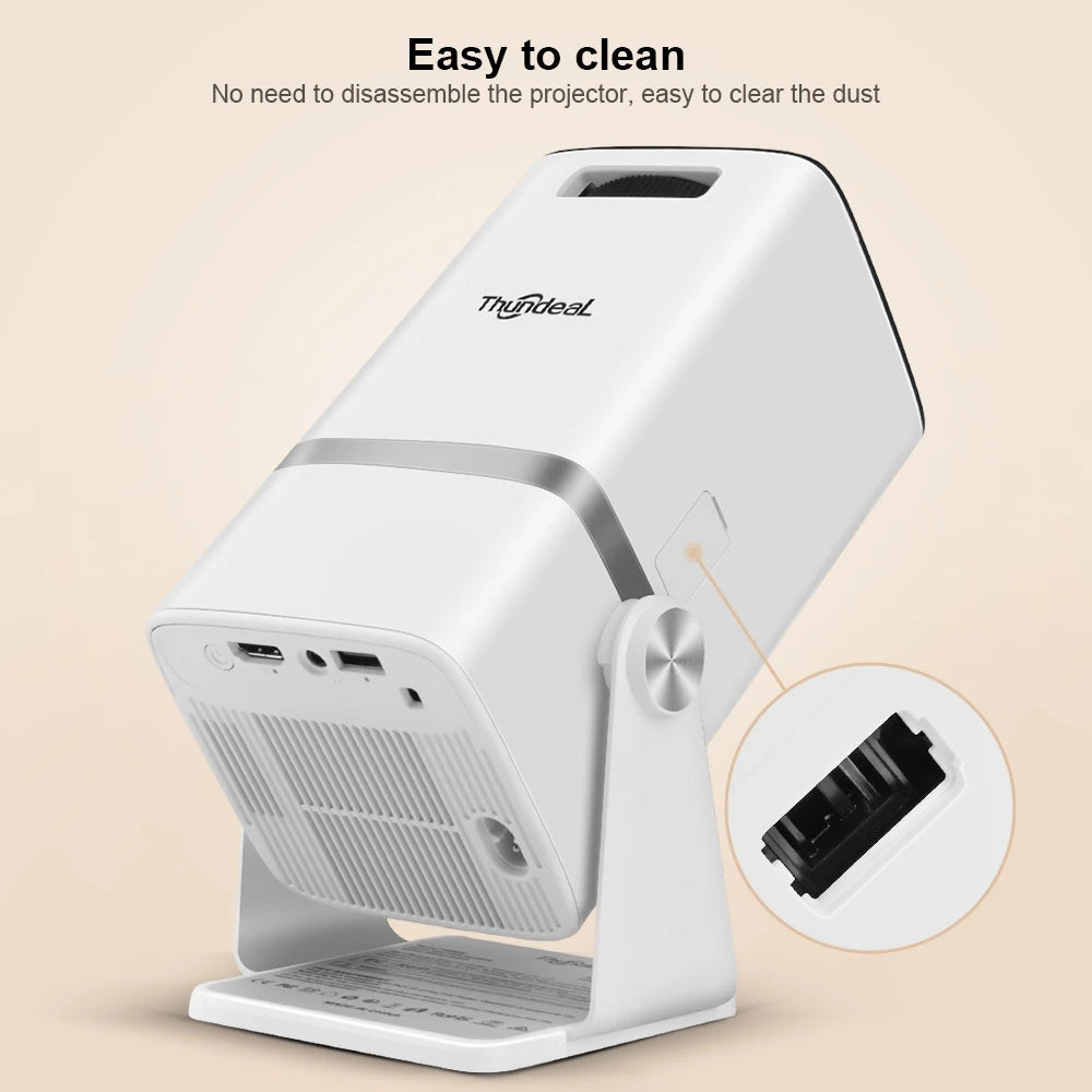 ThundeaL 4K Full HD Projector FHD TD80W Android WiFi 3D Home Theater TD80 Portable Beam Projector Meeting Video Movie PK HY320