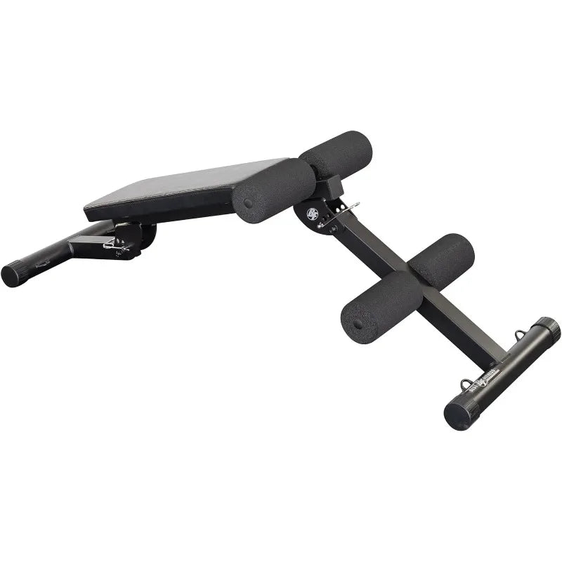 Body-Solid Best Fitness Ab Board (BFAB10B), 6-Pack Abs Machine Exercise Equipments for Strength Training Home Gym Workouts Bench