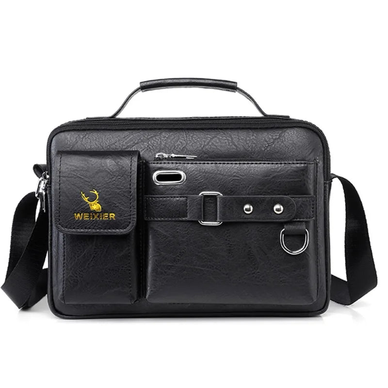 New Men Shoulder Bag for 10.4" Ipad PU Leather Business Handbags Men Messenger Bags Fashion Man Crossbody Bag