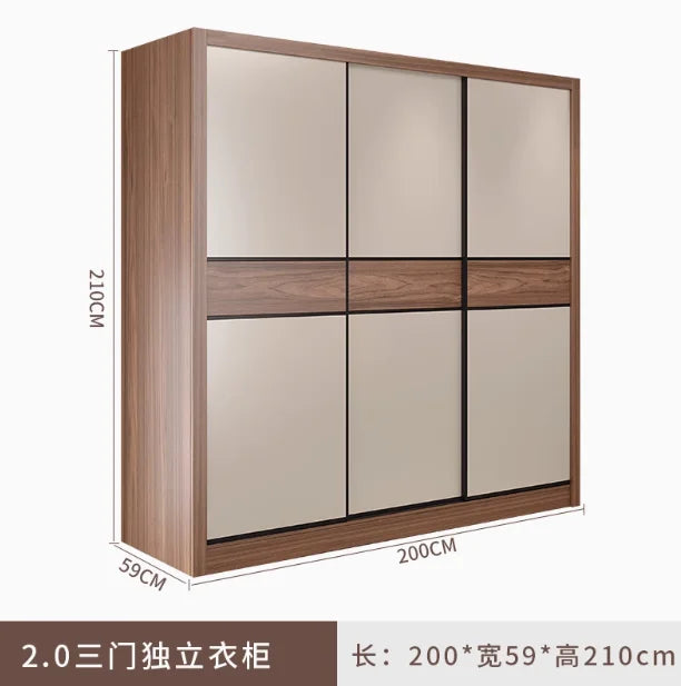 Vertical Aesthetic Wardrobes Sliding Door Quiet Clothes Organizer Wardrobe Display Modern Stylish Kleiderschrank Furniture Home