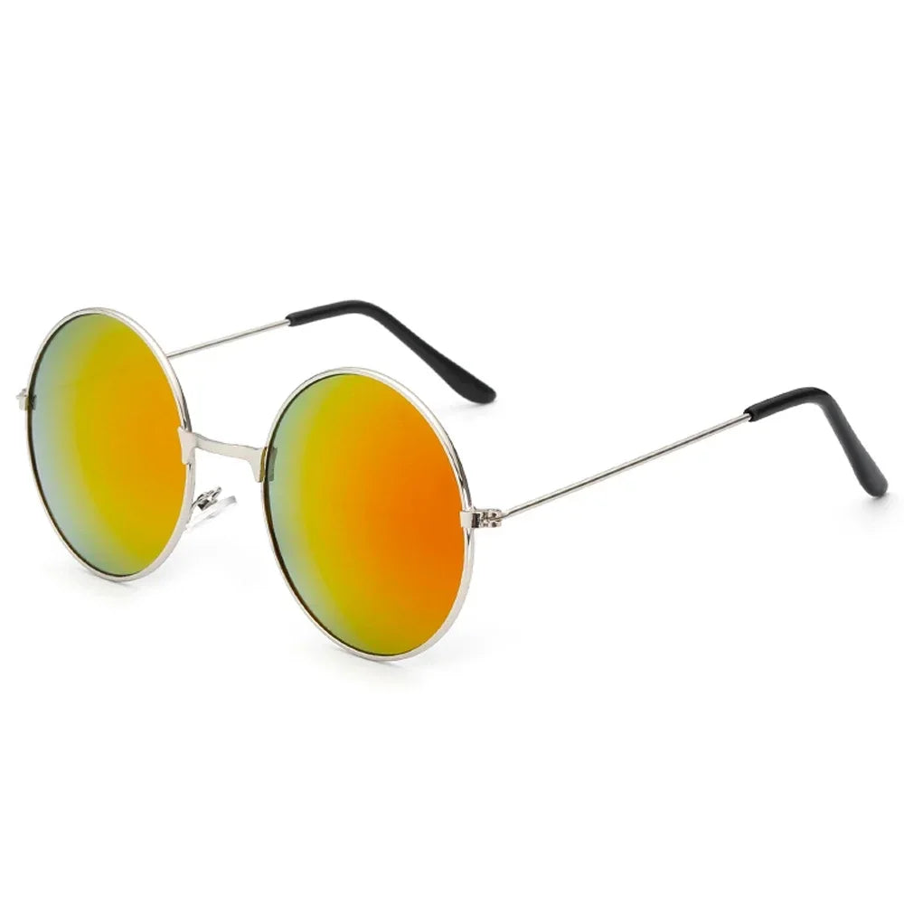 Women's Sunglasses Mens Round Ladies Fashion Mirror Glasses for Women Men Vintage UV400 Protection Sun Retro Eyewear EE06