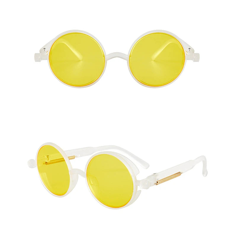 Steampunk Sunglasses Men Women Fashion Round Glasses Vintage Sun Glasses High Quality Unisex Cycling Glasses Motorcycle Goggles