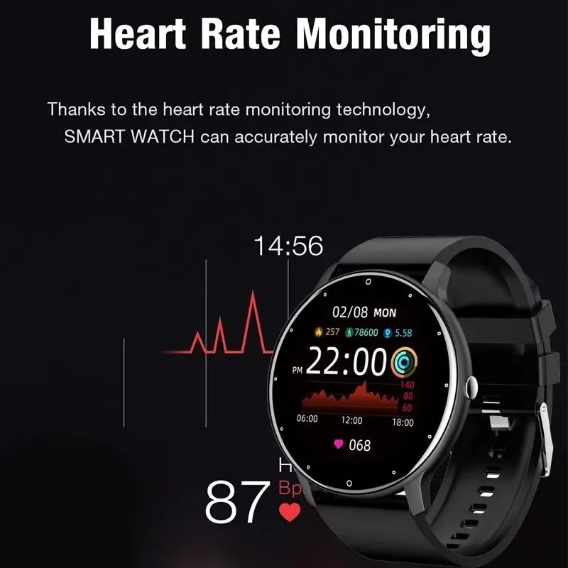 LIGE 2025 New Smart Watch Men Full Touch Screen Sport Fitness Watch IP67 Waterproof Bluetooth For Android ios smartwatch Men+box