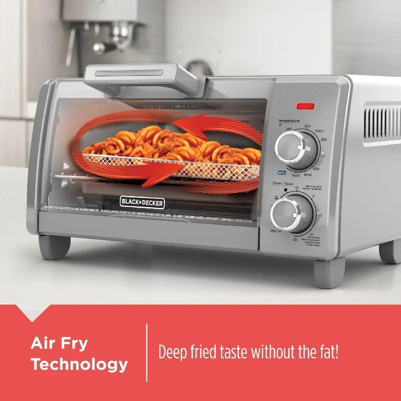 BLACK+DECKER 4 Slice Toaster Oven - Silver - TO1700SG