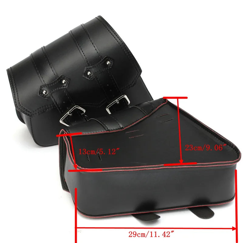 Universal Motorcycle PU Leather Left/Right Side Tool Pouch Bag Luggage Saddle Bag Pouch For Honda/Yamaha/Suzuki