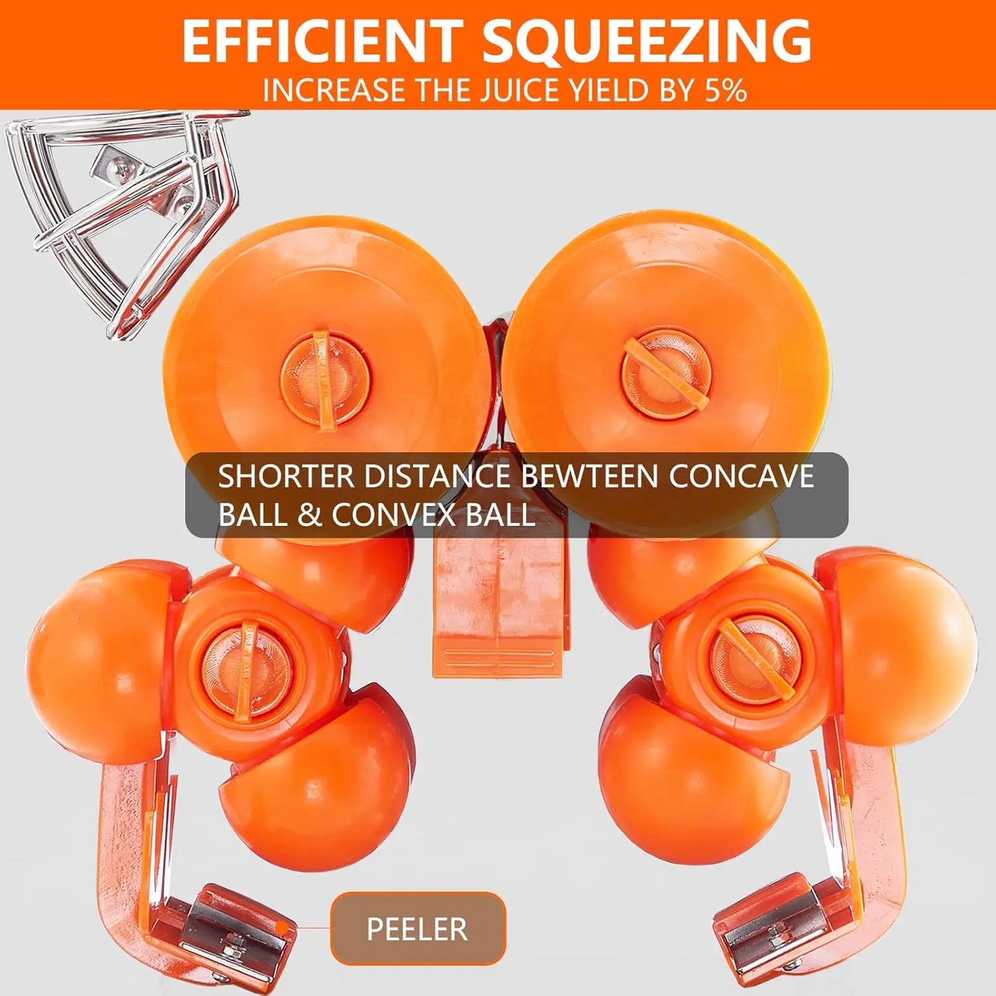 Commercial Juicer Machine, 110V 120W Orange Squeezer for 22-30 per Minute, Electric Orange Juice Machine, For Juice Lovers