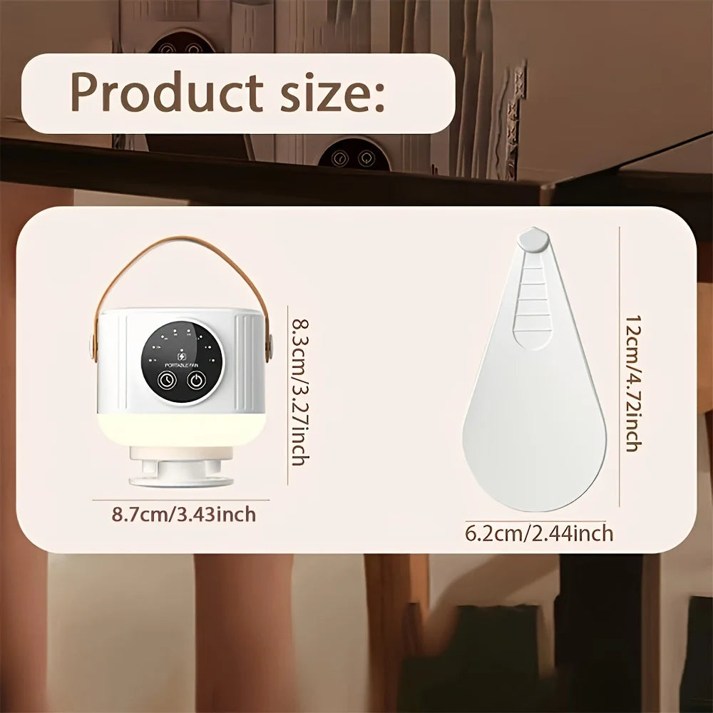 Ceiling Fan Portable Camping Tent Ceiling Canopy Fan,USB Rechargeable Wireless Fan Air Circulators with LED Remote Ambient Light