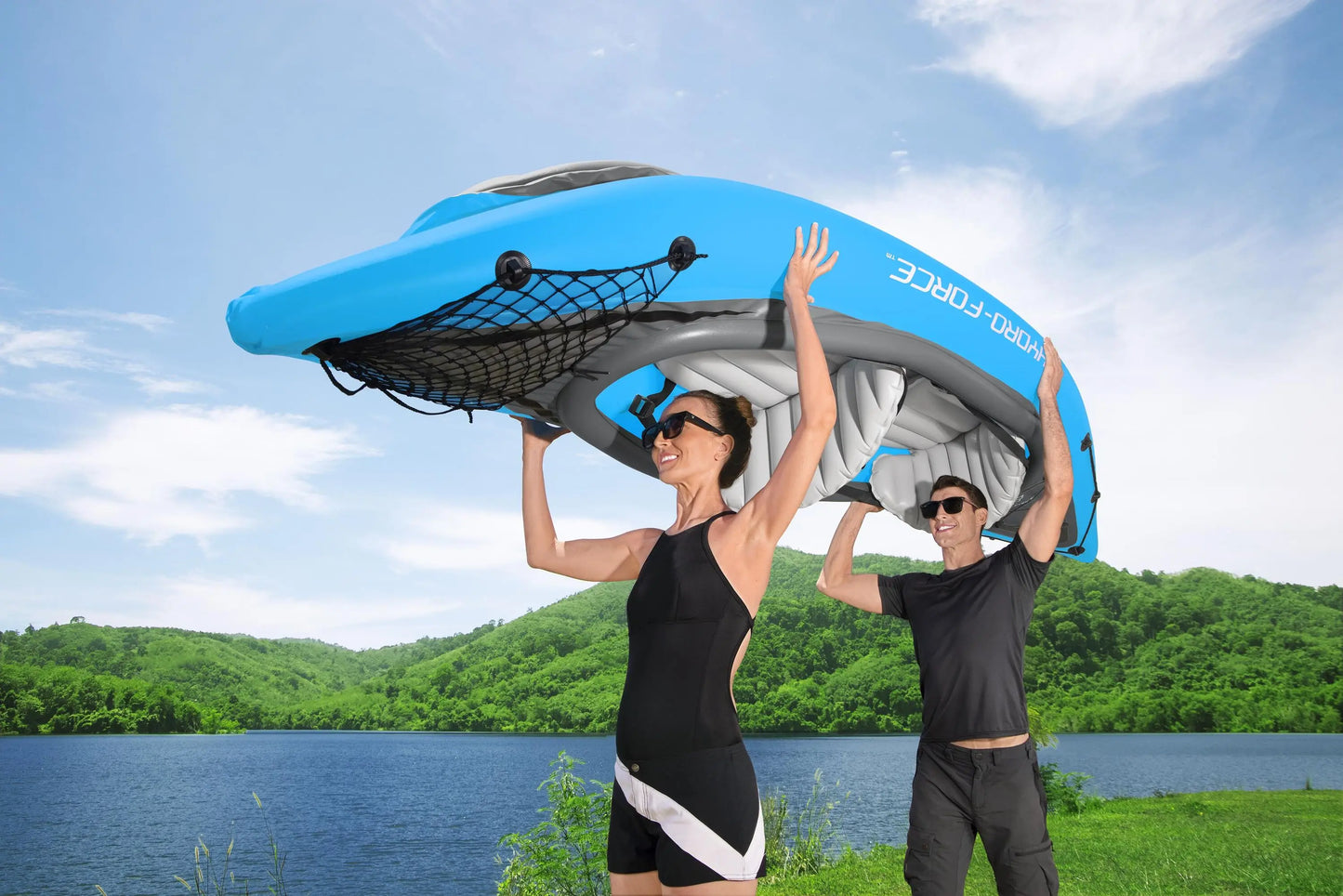 65131 size 3.31 m x 88 cm Hydro-Force X2 Kayak Folding Portable Inflatable Two-Person Kayak Set rowing Fishing boat