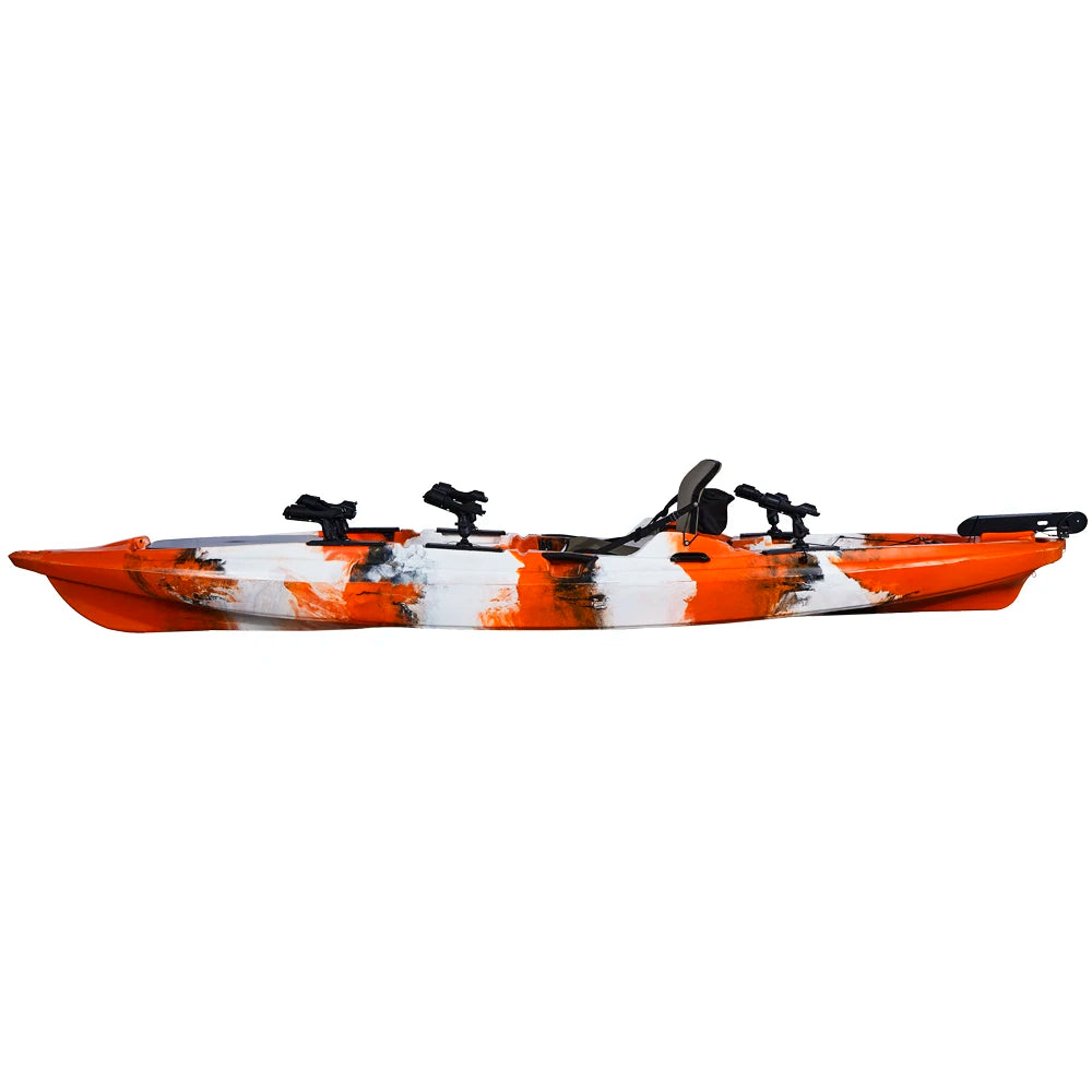 LSF 4.12m Single Paddler Fishing Kayak de Pesca 13ft LLDPE Plastic Sea Kayak for Surfing & River Usage