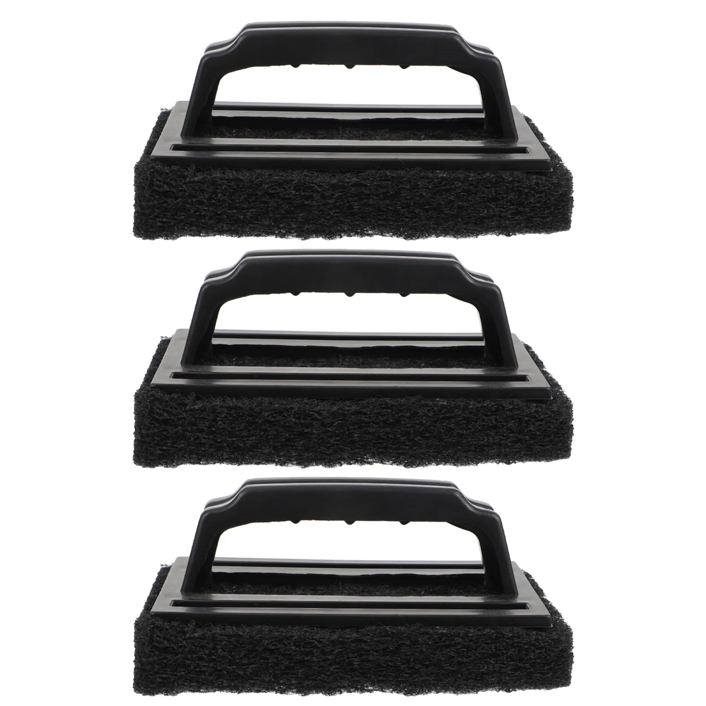 3 Pcs Grill Cleaning Brush Outdoor Bbq Brush Kitchen Tool Stainless Steel Sponge Pad Scrubber Barbecue Accessory Household