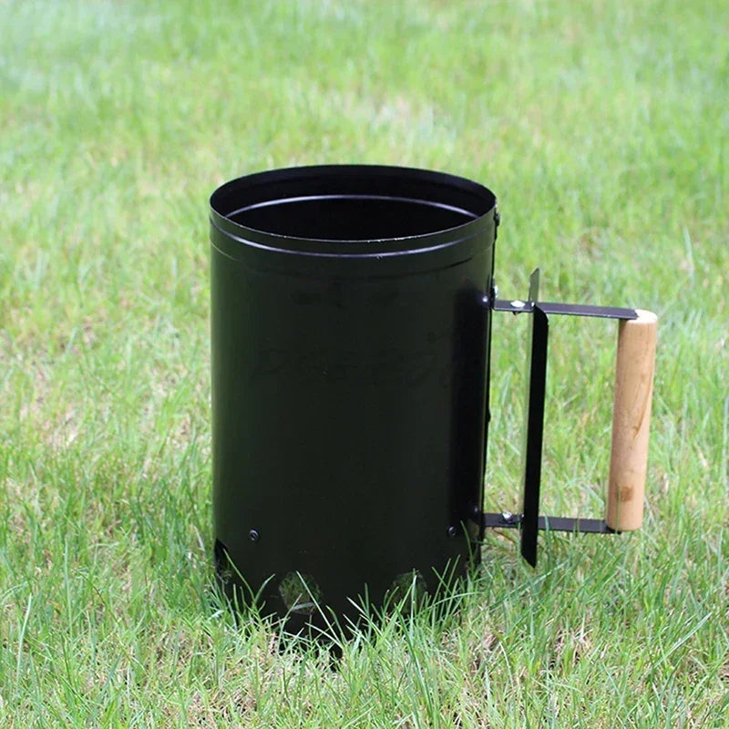 Fast Fire Starter Bucket Iron Ignition Charcoal Barrel Outdoor Kitchen Barbecue Carbon BBQ Rack Tools Accessories