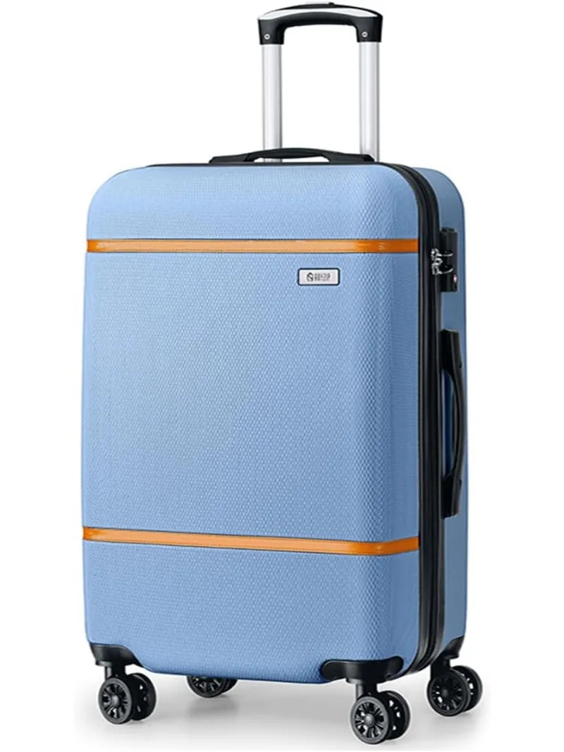 Carry On Luggage Airline Approved, ABS+PC Hardside Suitcase with Spinner Wheels TSA Lock, Carry-On 20-Inch, White