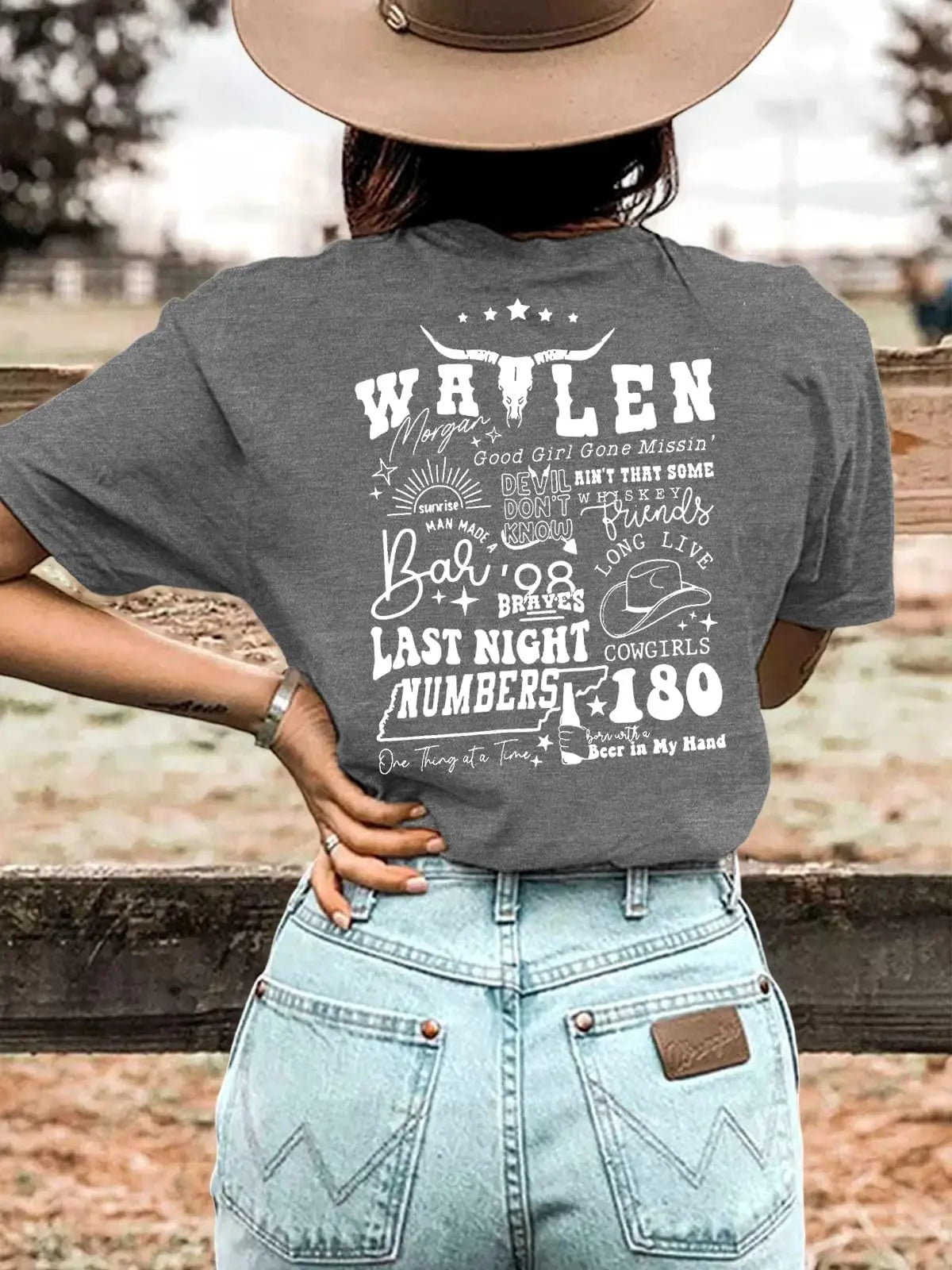 Womens Western Graphic Cowgirls Shirt Rodeo Print Tops Short Sleeve Cowboy Tops