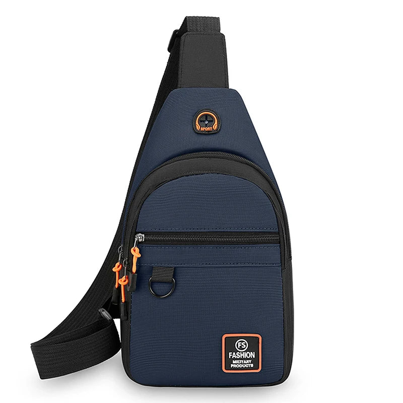Fashion Men's Chest Bag Handbag Lightweight Oxford Fabric Crossbody Shoulder Bag Stylish Casual Waist Packs Male Chest Bag
