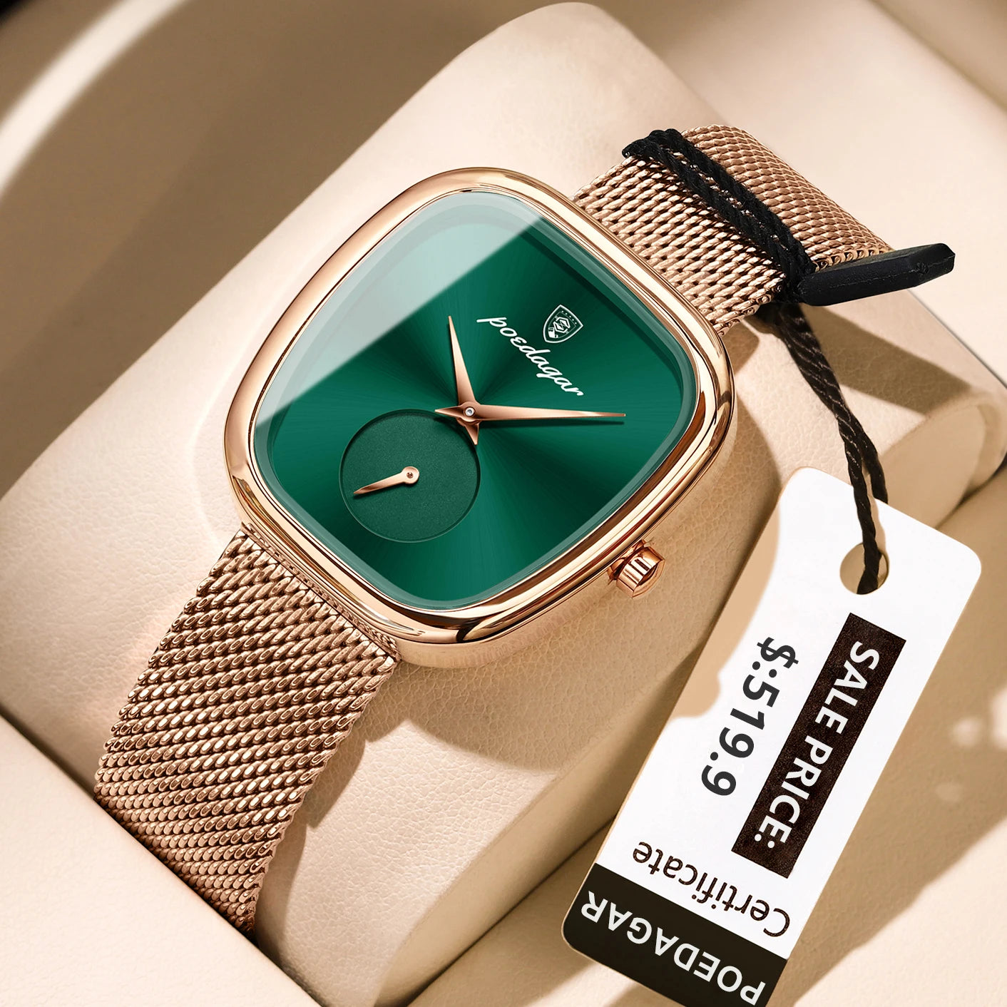 POEDAGAR Luxury Fashion Elegant Ladies Watch Waterproof Watch for Woman Mesh Stainless Steel Quartz Women's Watches Female Reloj