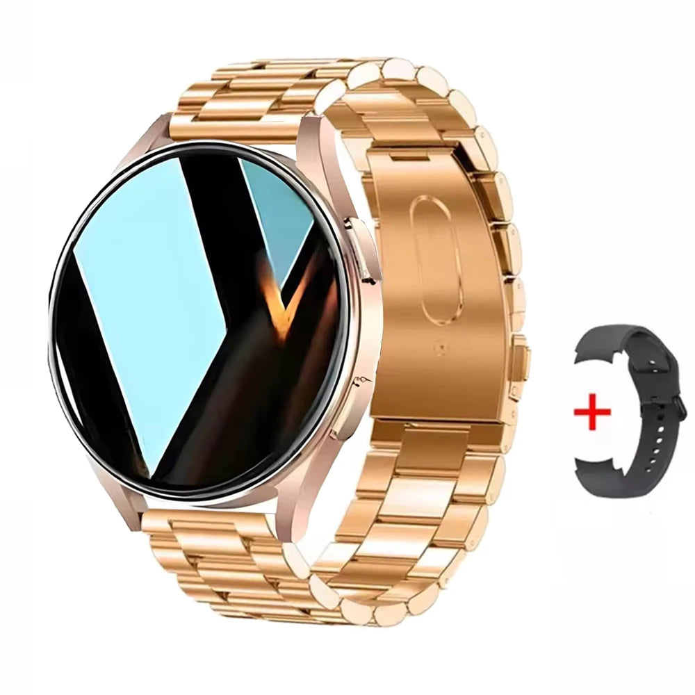 2025 New Smart Watch Women 1.28" Color Screen Bluetooth Call Heart Rate Health Monitoring for Samsung Watches 6 Pro Update