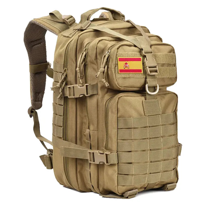 45L Large Tactical Backpack For Men Military Army Assault Pack Highland Backpacks, Molle Daypack 3 Day Bug Out Bag Hiking Campin