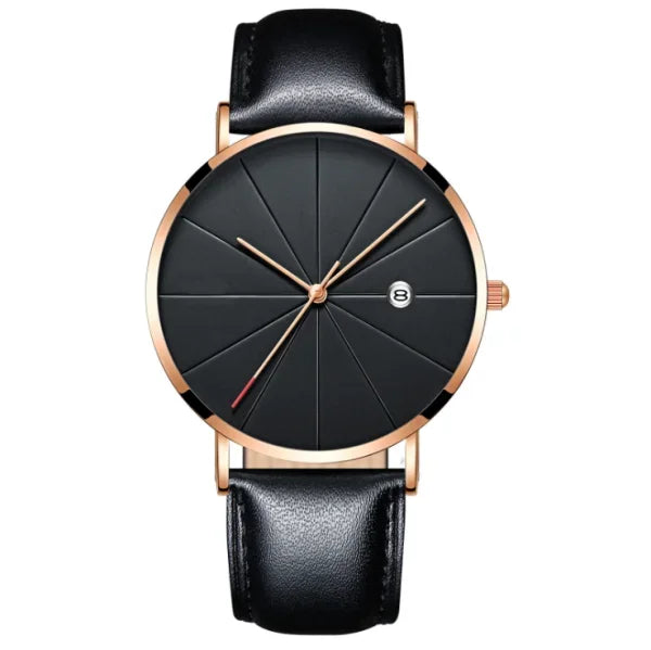 Men Watch Luxury Set Fashion Business Brown Quartz Wrist Watches for Men Gift Set Creative Waterproof Quartz Classic Watch