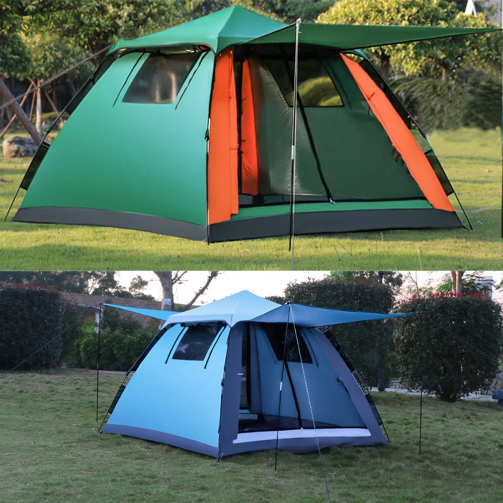 Portable Outdoor Folding Tent Fully Automatic Quick Opening Tent 3-4 Person Self Driving Camping Tent Rain Proof Sun Proof