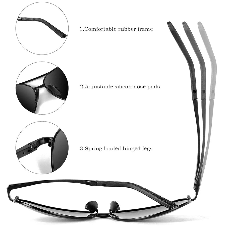 Polarized Sunglasses Men Women Trendy Retro Sun glasses Outdoor Sports Fishing Hiking Driving