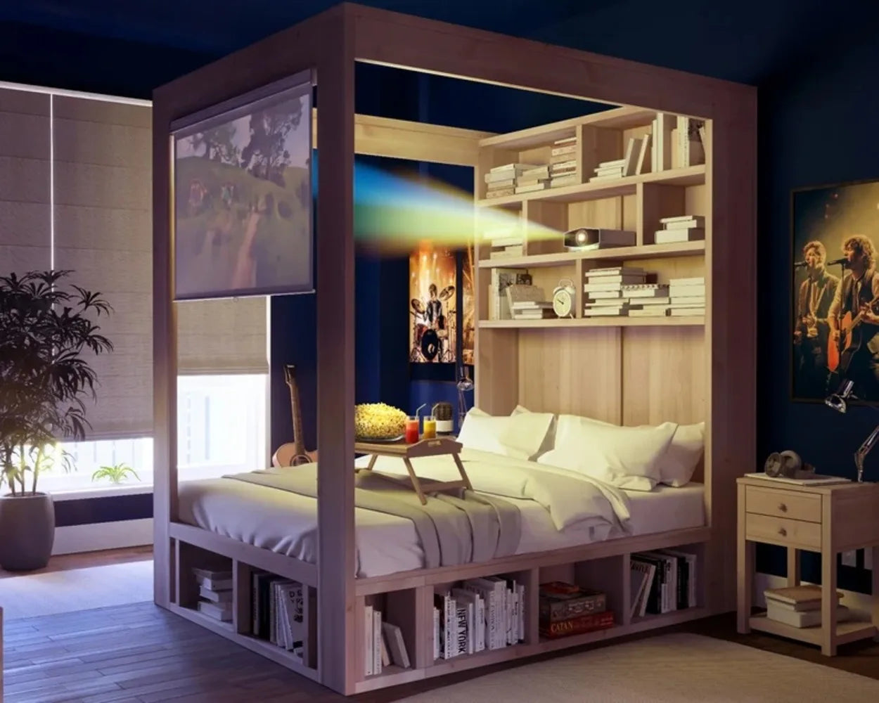 DIY Queen Bed Frame with Storage | Woodworking Plan | Beginner-Friendly Building Guide Platform Bed With Cubbies