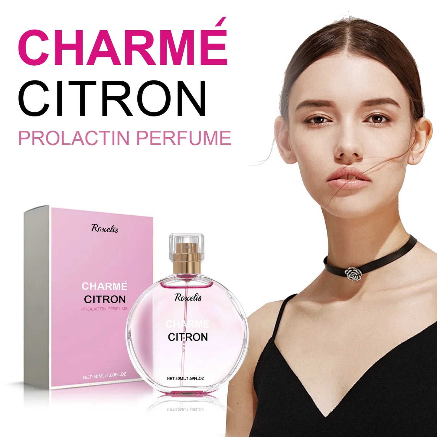 Roxelis Women's Charm Perfume Fresh Fragrance Long Lasting Mild Non Pungent Elegant Women Date Small Perfume Rose Extract