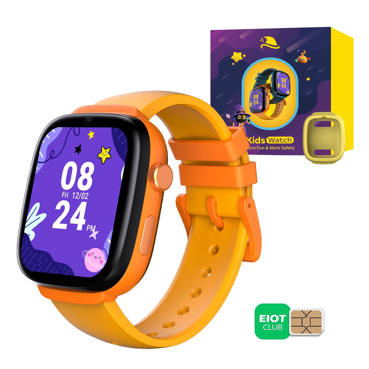 4G Kids Smart Watch with SIM Card GPS Tracker, Video Call, SOS Emergency, Parental Control, Waterproof Gift for Boys and Girls