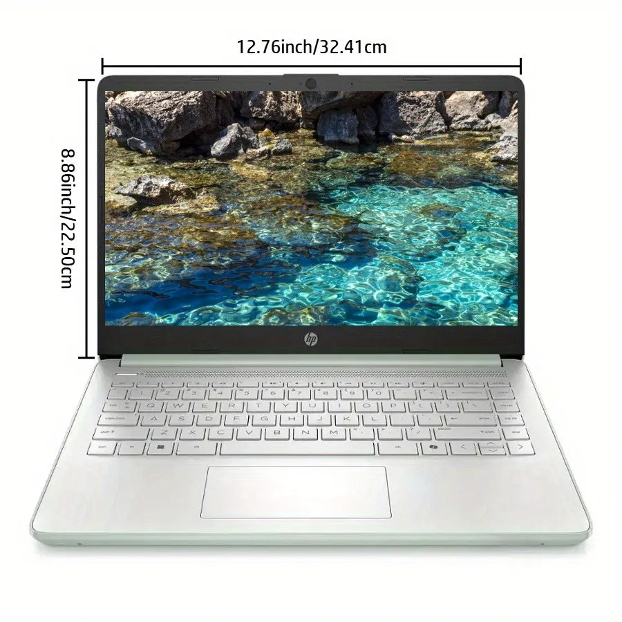HP 14" HD Business Laptop, Intel Processor N150, 16GB RAM, 128GB UFS, Intel Graphics, Wi-Fi 6, Windows 11 Home, Willow Green
