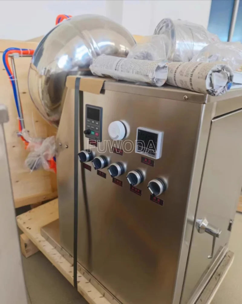 Chocolate Coating Pan Sugar Polishing Candy Snack Making Machines Nuts Peanuts Sugar Candy Coating Machine With Spray Function