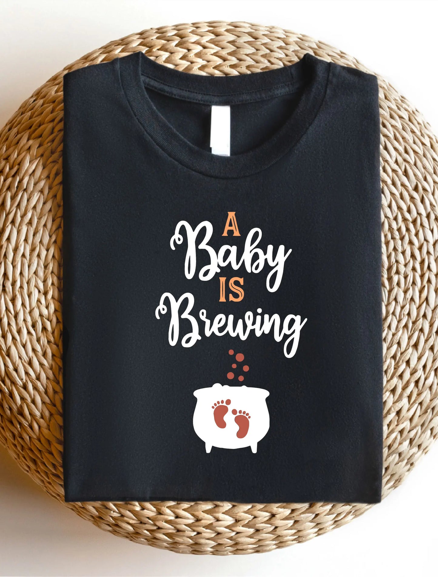 Women's Halloween Short Sleeve Shirt, Pregnancy Graphic Print Comfort Fit T-Shirt, Casual Tops For Pregnant AE36