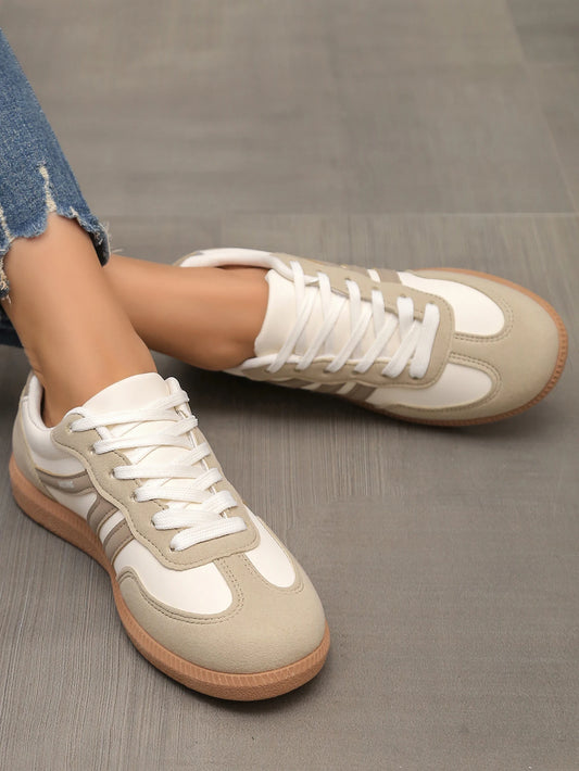 Women's Footwear with Closed Design, Ideal for Casual Outings & Everyday Wear Lace-Up Casual Shoes - Lightweight Breathable