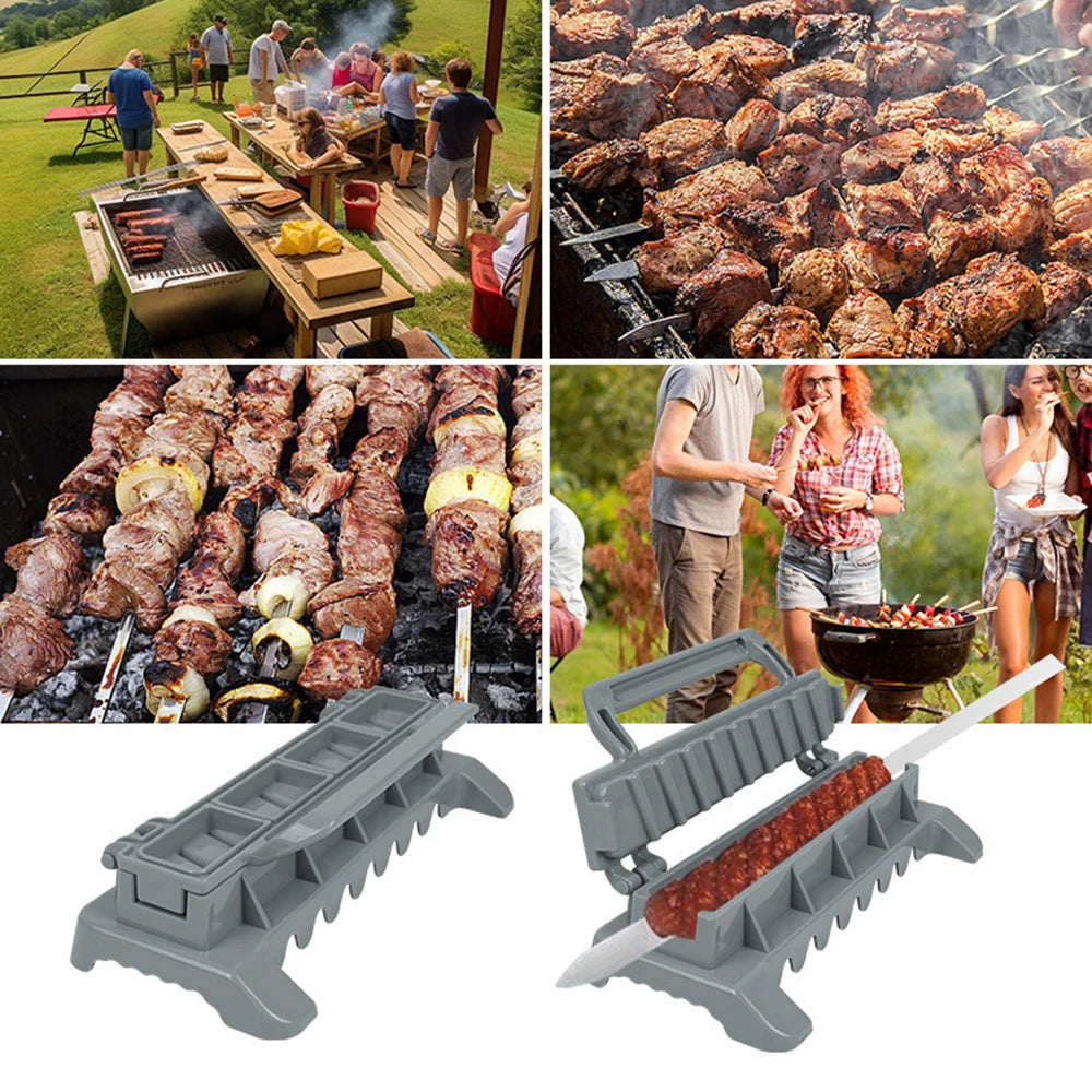 2025 New BBQ Kebab Maker Barbecue Meat Skewer Machine Reusable Kebab Press Maker Kebab Preparation Tools Kitchen Accessories